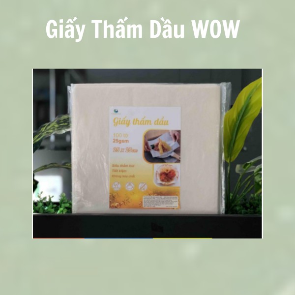 Giấy thấm dầu thực phẩm 100 tờ 25x25cm - Siêu Rẻ, Siêu Thấm Hút