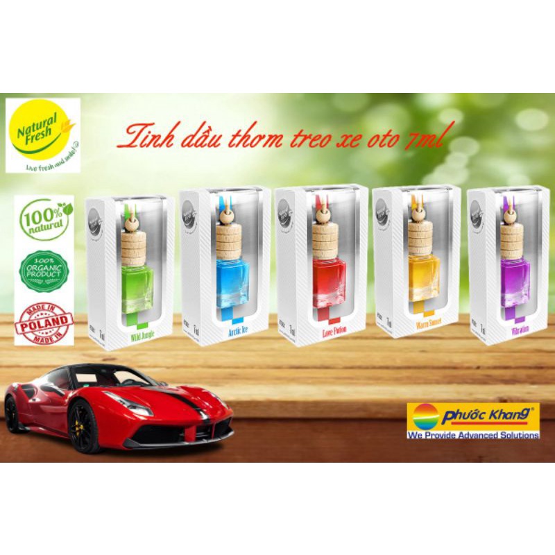 tinh dầu treo xe ôtô màu tùy chọn