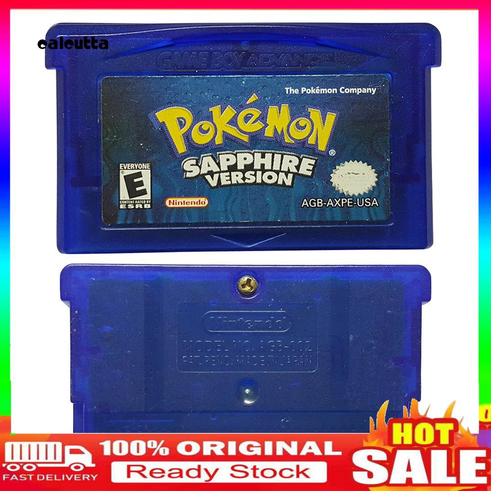 ✡YXPJ✡Classic Pokemon Sapphire Game Cartridge Card for NS GBA Gameboy Advance