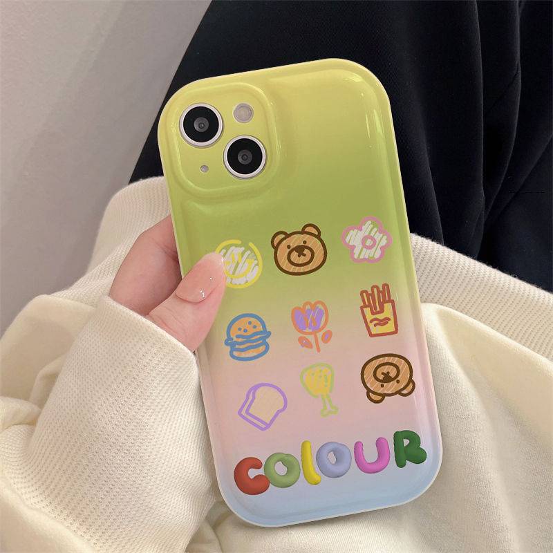 For Iphone13 Mobile Phone Shell for iPhone 11/12Promax New Cartoon Xsmax/XR Illustration 7P/8P yp1g