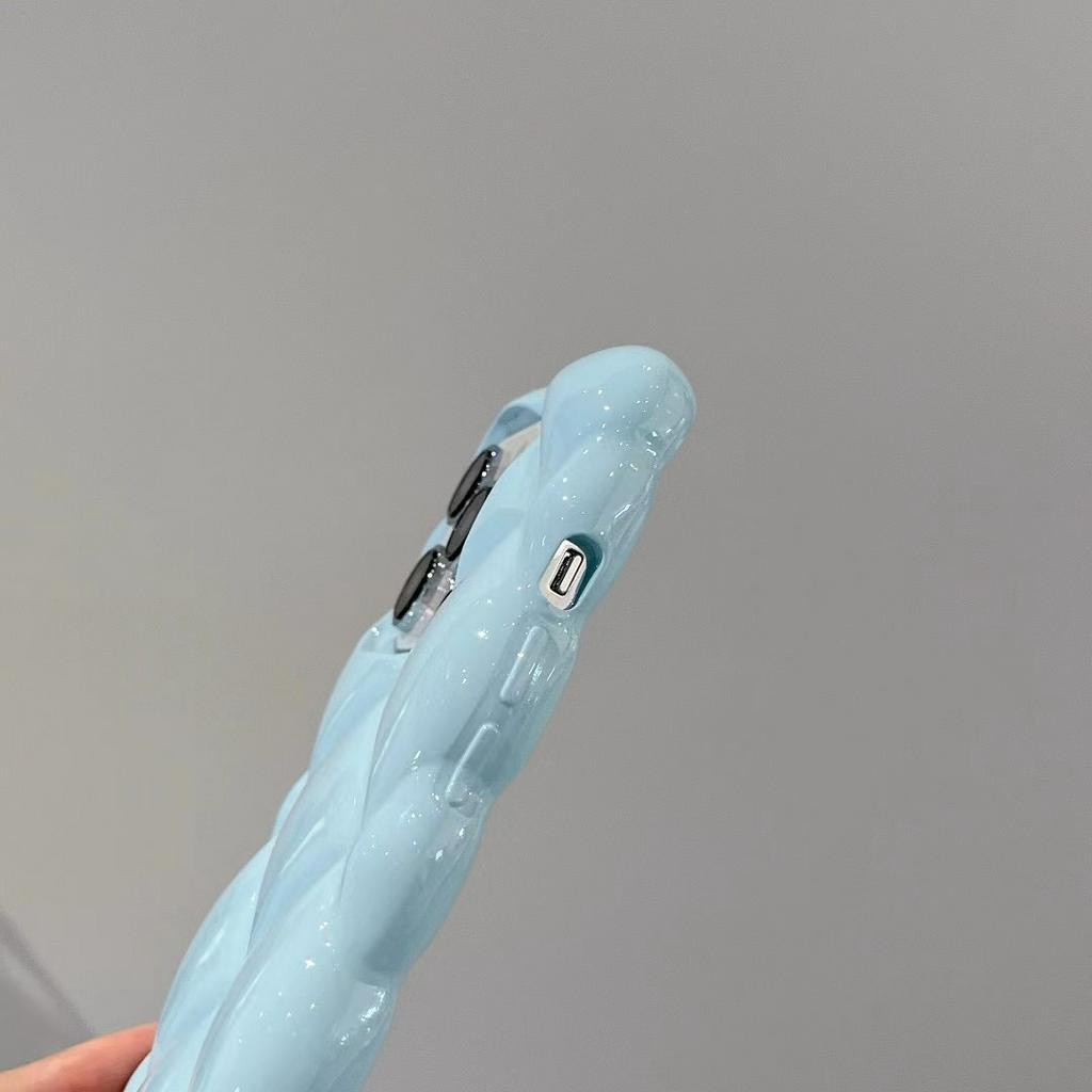 Ốp Điện Thoại Mềm Họa Tiết Kim Cương Màu Xanh Dương Cho iphone 12 12Proax 11 13 13promax 14promax 14