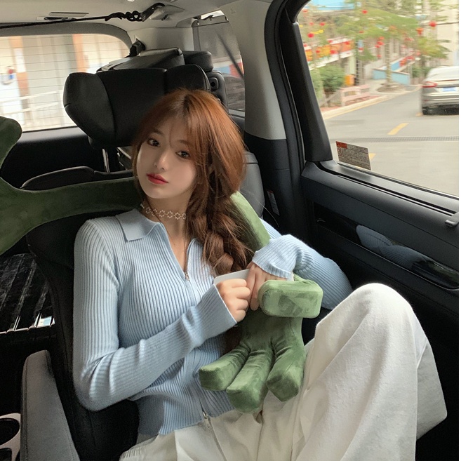 Áo Khoác Cardigan Dệt Kim Tay Dài Dáng Ngắn Thời Trang Mùa Thu Phong Cách Hàn Quốc Cho Nữ