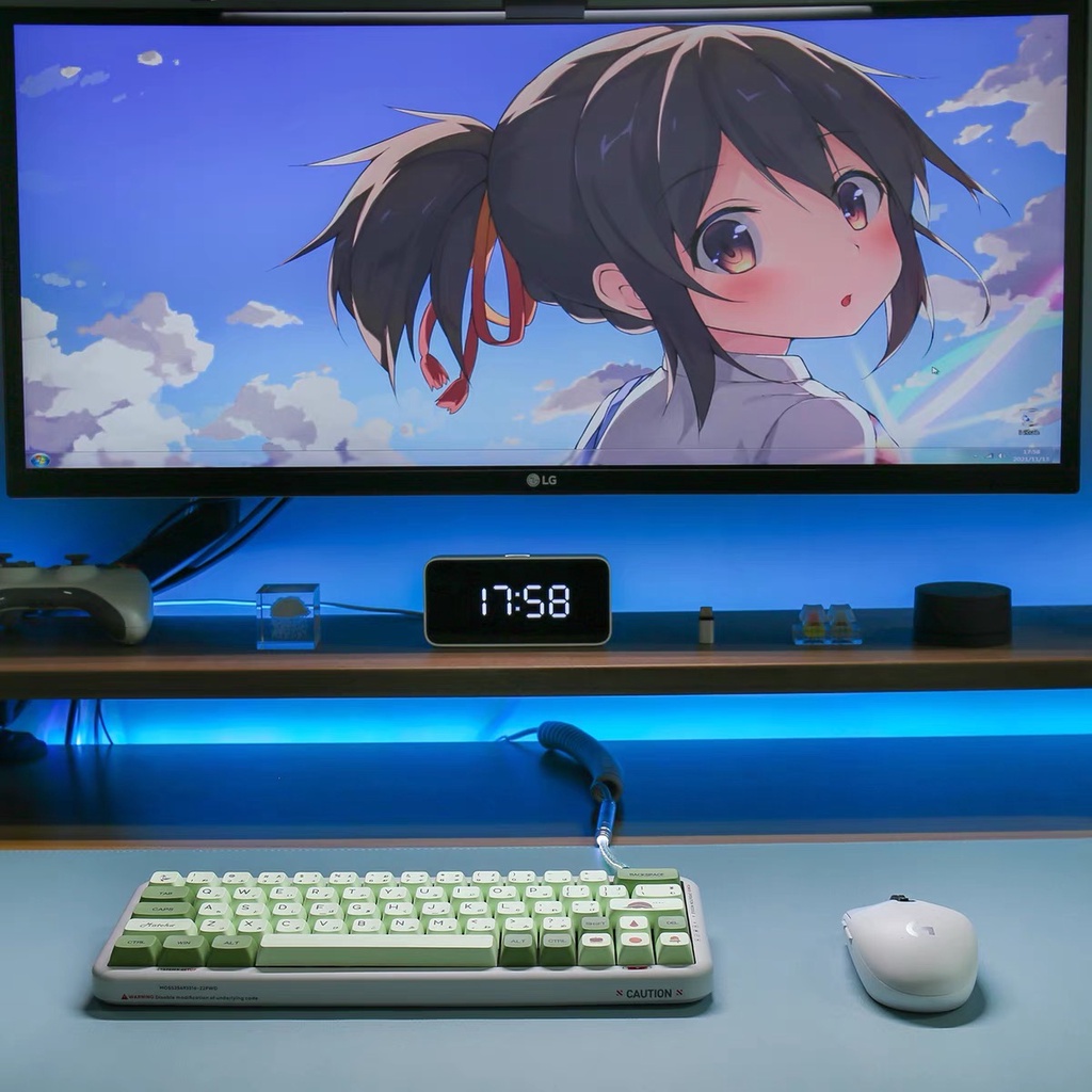 Keycap bàn phím phong cách đồ ăn siêu cute Dry Martini XDA cao độ PBT 124 phím