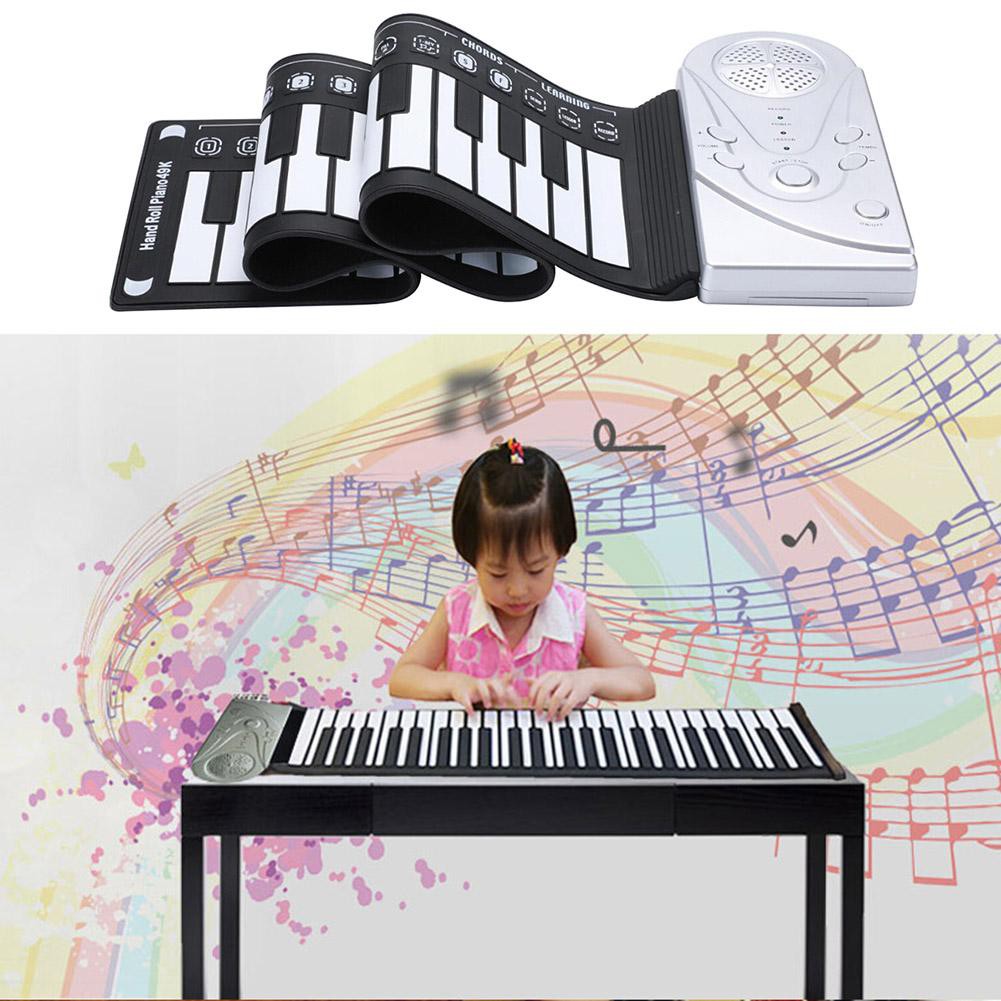 49 Keys Portable Flexible Silicone Roll Up Piano Folding Electronic Keyboard