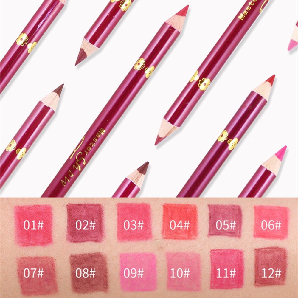 PATH New Lipstick Matte Outline Lip Shape Makeup 12 Colors Waterproof Long Lasting Fashion Lip liner