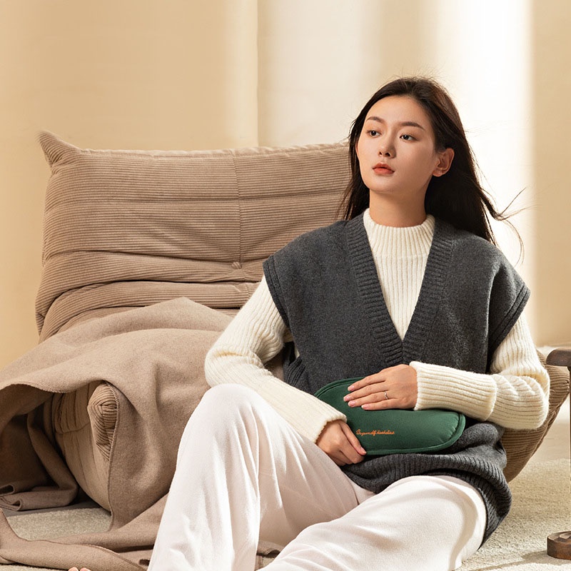 Túi sưởi làm ấm chân mùa đông - Túi ủ chân cao cấp BUMAS BW01 - Chất liệu nhung Italia, sợi Graphene giữ ấm lên 10h