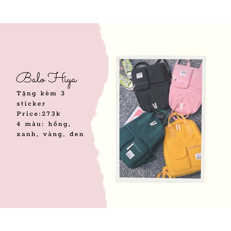 Balo 2 nắp Hi Ya