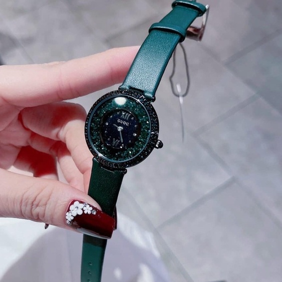 GUOU Đồng Hồ Đeo Tay Đính Đá Phong Cách Hồng Kông Sang Trọng Thời Trang Cho Nữ