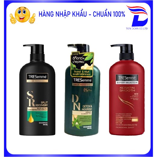 Dầu gội Tresemme ⚡ HÀNG NHẬP KHẨU ⚡ Thái Lan 450ml xanh-đỏ-đen bảo vệ da đầu hết gầu thơm mát