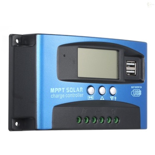 Bộ điều khiển sạc năng lượng mặt trời 100a mppt màn hình lcd cổng usb kép