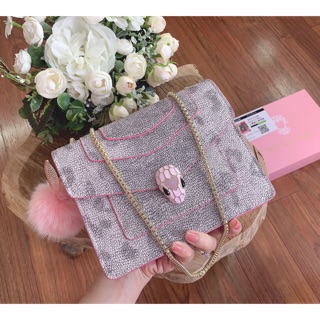 Túi bvl hồng ánh nhũ size 20cm fullbox