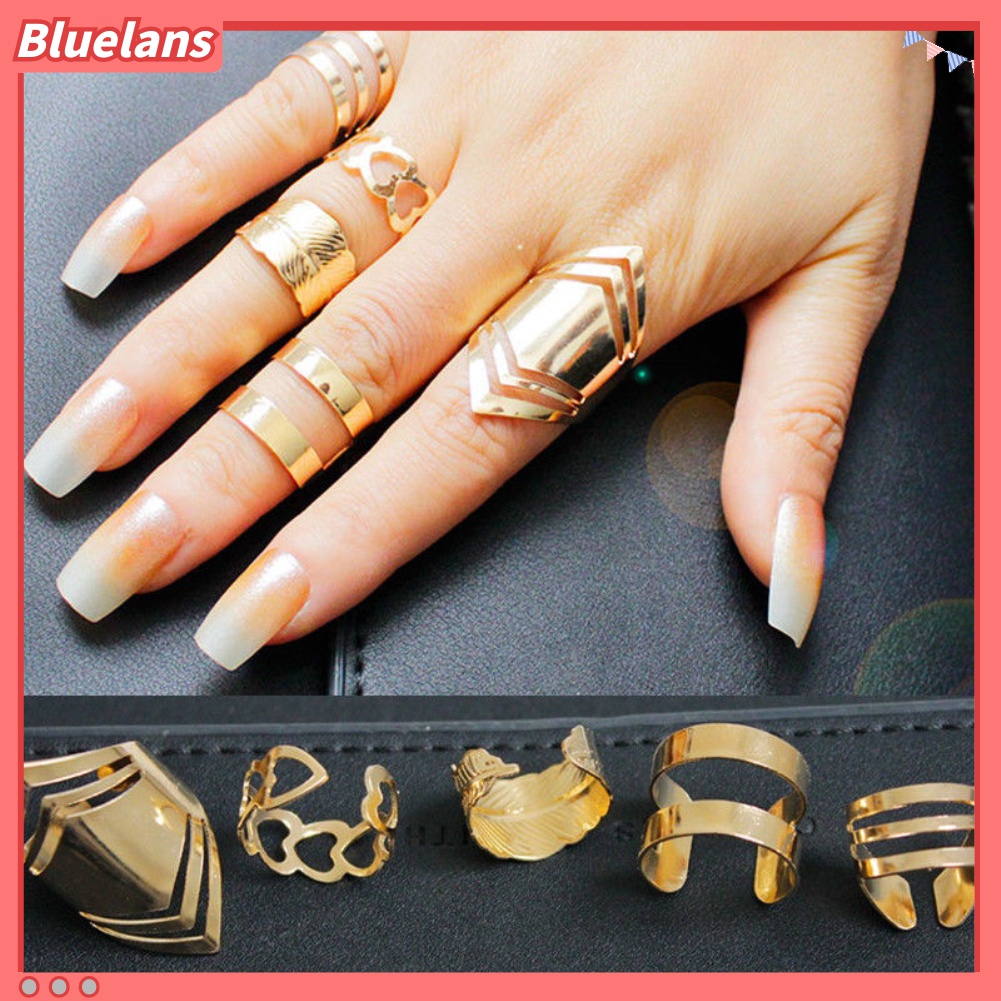 Bộ 5 nhẫn đốt ngón tay phong cách Hàn Quốc thời trang cho nữ