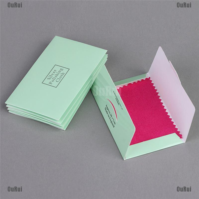 Set 10 Khăn Lau Trang Sức Màu Bạc Tiện Lợi