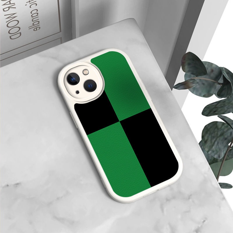 Ốp Điện Thoại Silicon Mềm Hình Vuông Hai Màu Cho IPhone 12 13 11 Pro Max X Xs Max Xr 7 8 Plus