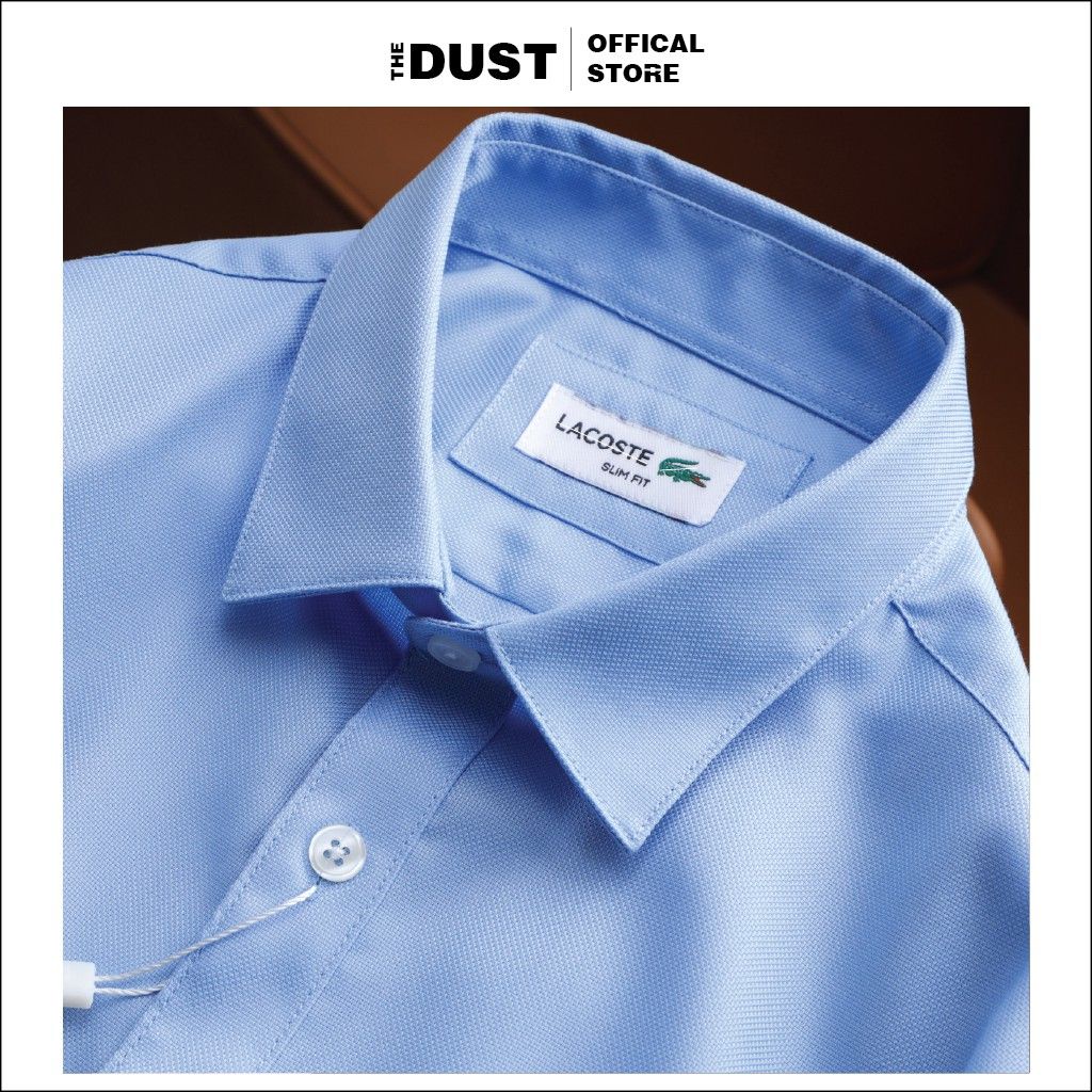 Áo sơ mi nam dài tay trơn cổ bẻ basic LCT -  form slimfit, Áo sơ mi nam công sở vải hạt cao cấp