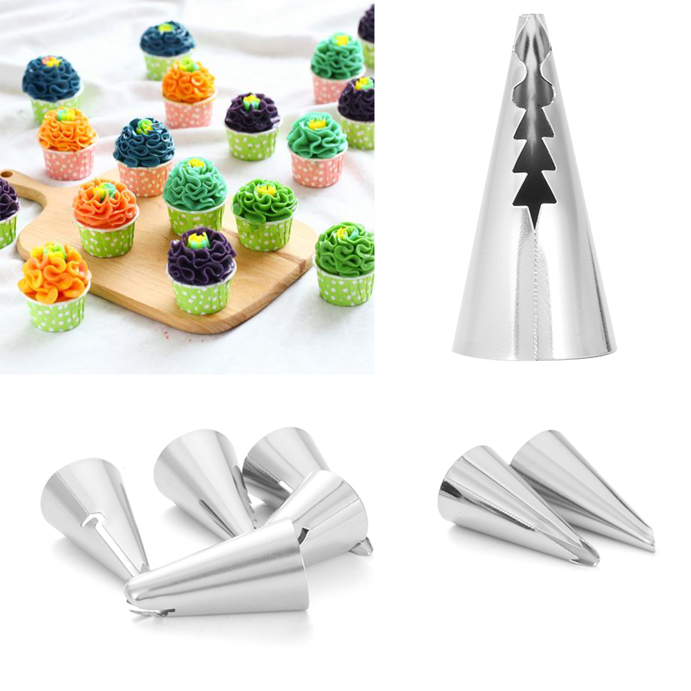 Bộ 7 Đuôi Bắt Bông Kem Trang Trí Bánh Bằng Thép Không Gỉ