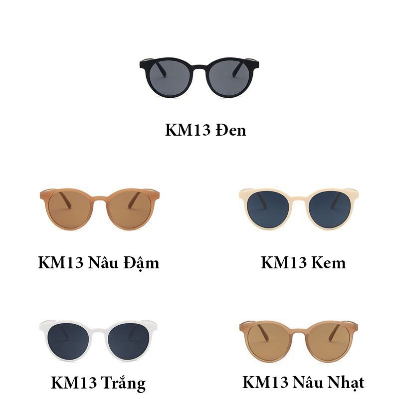 Kính râm gọng tròn chống tia UV nhiều kiểu sành điệu Sunglasses KM13