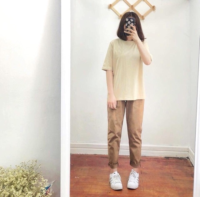 Combo quần kaki basic và 1 áo POLO TRỤ ĐEN/TRẮNG trơn bigsize (50-90kg) | BigBuy360 - bigbuy360.vn