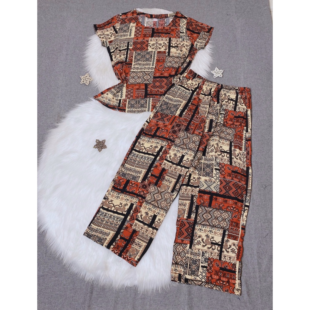 Bộ lanh trung niên dài, bộ mặc nhà trung niên quần dài