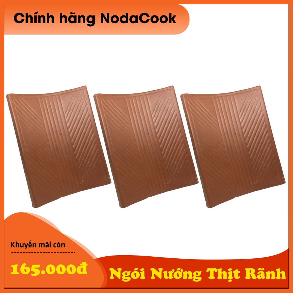 [Mã LIFEHL30K giảm 15% tối đa 30K đơn 150K] COMBO 3 viên ngói nướng thịt NodaCook đất nung