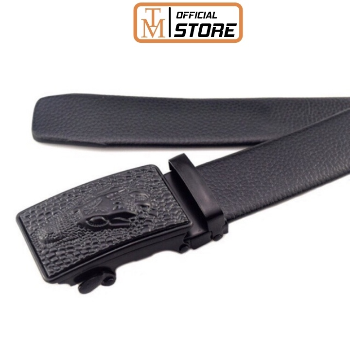 Thắt lưng nam da pu khóa tự động mặt cá sấu nam tính - Dây nịt nam da pu TL16