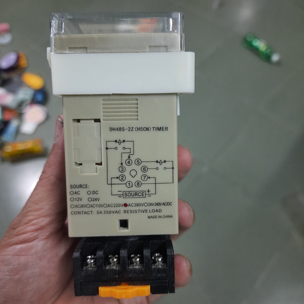 Rơle DH48s s Rơ le thời gian DH48s s - DH48SS 12V / 24V / 220V / 380V kèm đế