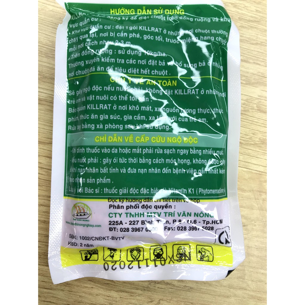 thuốc diệt chuột killrat ( 1 gói 40 gram )