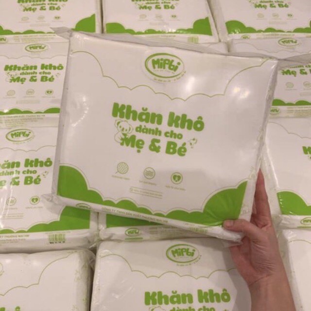 Khăn khô đa năng Mipbi bao bì mới dành cho mẹ và bé 600g