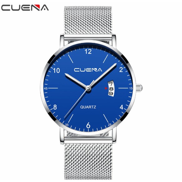 ĐỒNG HỒ NAM DÂY LƯỚI CUENA D330 LỊCH CHẠY DỌC PHONG CÁCH DOANH NHÂN | BigBuy360 - bigbuy360.vn