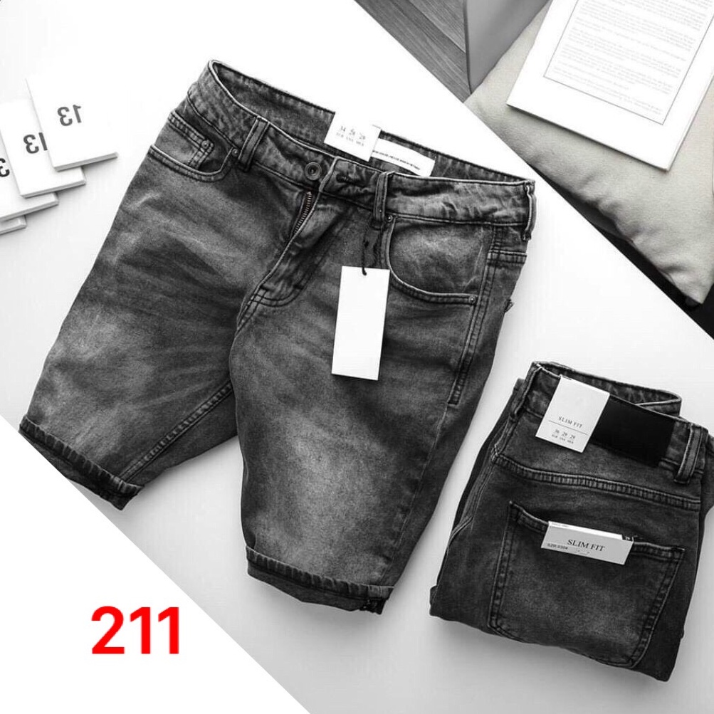Quần short jean nam đen rách, quần jean nam ngắn chất bò cao cấp SJ218 - Maxpingvn