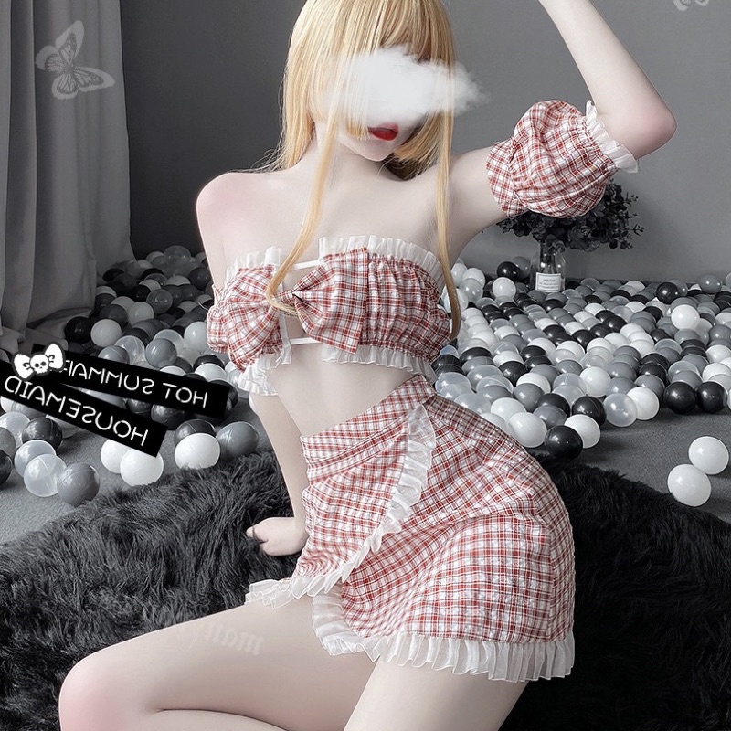 MY1893 Housemaid Concept - Trang Phục Nàng Hầu - Hoạ Tiết Kẻ Dễ Thương - Cosplay Sexy | WebRaoVat - webraovat.net.vn