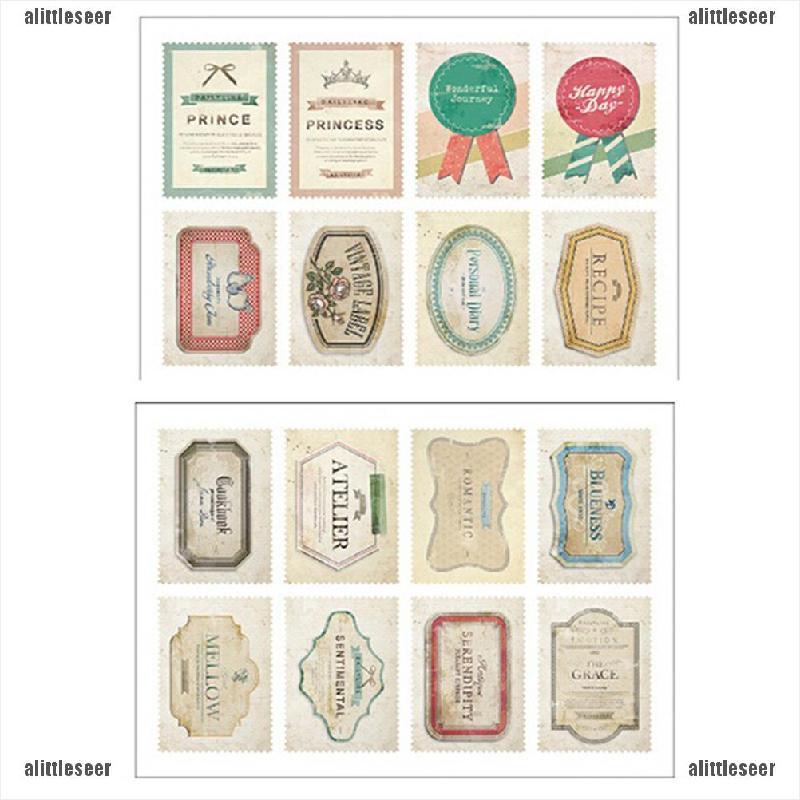 Set 2 Con Dấu Giấy Note Hình Tháp Eiffel Phong Cách Retro Trang Trí Sổ Tay