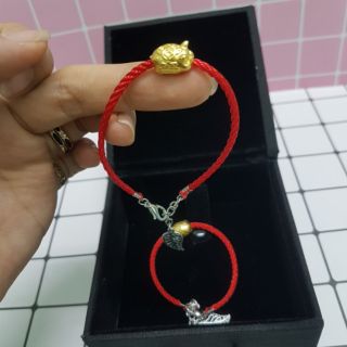 Vòng tay chỉ đỏ may mắn mix heo si vàng 18k loại 1 - vòng tay may mắn