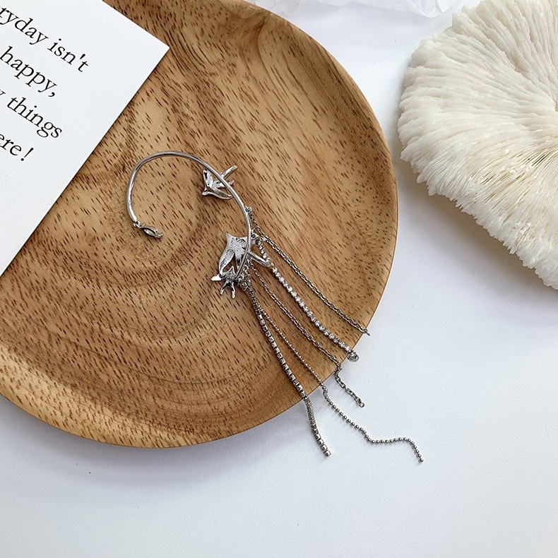 Khuyên Tai Dạng Kẹp Không Cần Xỏ Khuyên Thiết Kế Độc Đáo Sang Trọng Cho Nữ