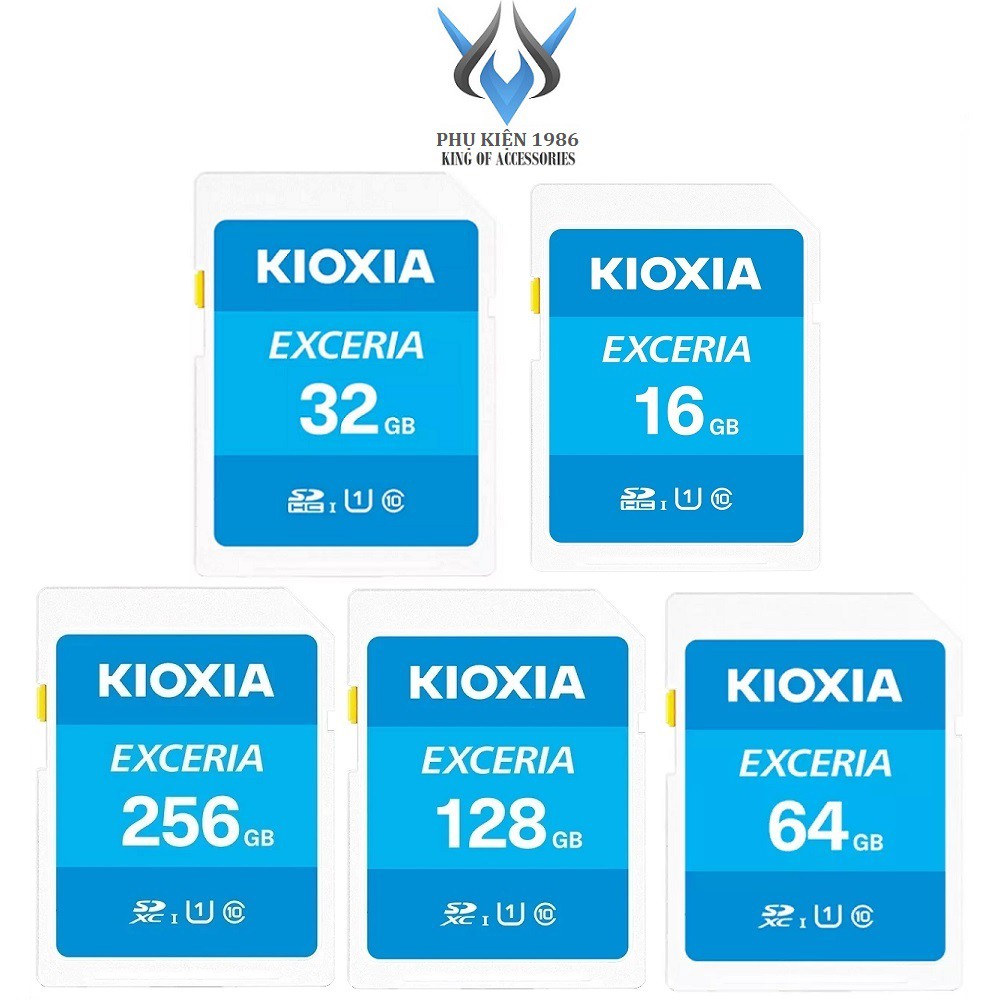Thẻ nhớ Máy Ảnh SDHC Kioxia Exceria 16 / 32 / 64 UHS-I U1 100MB/s (Xanh) - Formerly Toshiba Memory