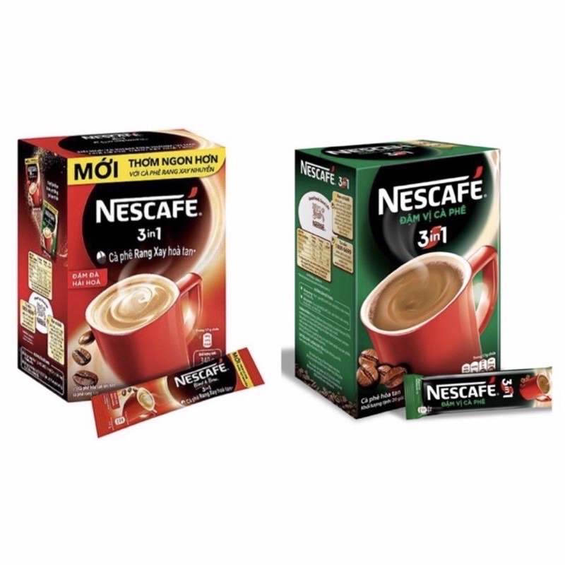Hộp nescafe 3in1 đậm đà 340gx20 gói