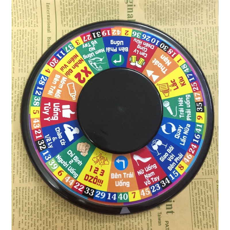 Vòng xoay ăn nhậu 16 câu Tiếng Việt , trục bi quay siêu êm