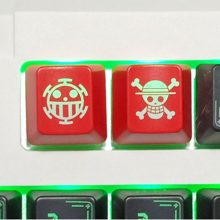 Nút Bàn Phím OEM R4 Trong Suốt Họa Tiết One Piece Dễ Thương