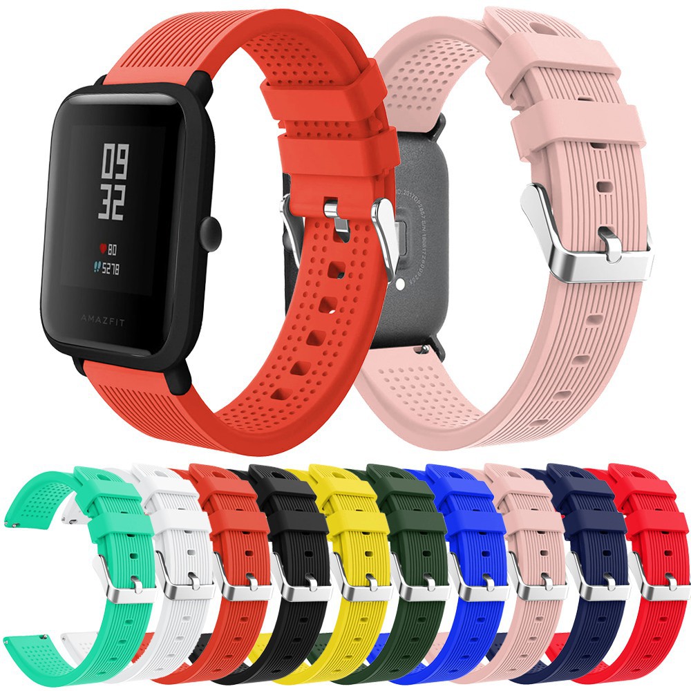 Dây silicon thay thế dây đeo đồng hồ thông minh Xiaomi Huami Amazfit Bip Lite Youth/Amazfit GTR 42mm/GTS 20mm