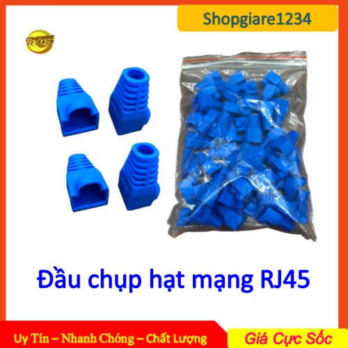 [Mã ELFLASH3 hoàn 10K xu đơn 20K] Đầu Chụp Hạt Mạng RJ45 (Túi 20c/ 100c) - Cao Su Tốt