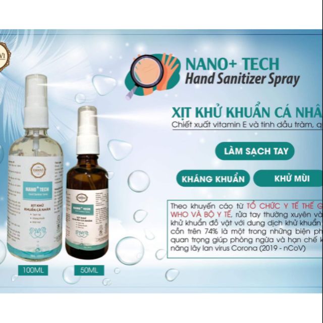 Xít sát khuẩn nhanh Nano 50ml