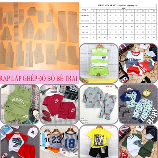 RẬP LẮP GHÉP 10 MẪU ĐỒ BỘ BÉ TRAI (KHÔNG PHẢI BÁN QUẦN ÁO)