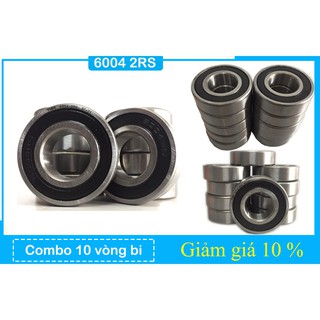 Combo 10 vòng bi, bạc đạn 6004 trục 20mm