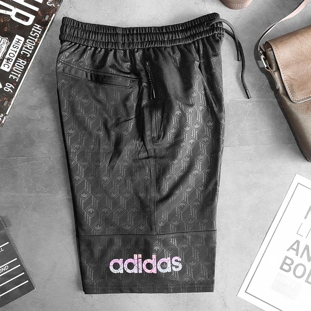 Quần Short Nam Thể Thao Chất Liệu Umi Hàn Cao Cấp Có Khóa Túi, Họa Tiết Dập Vân 3D Phom (45-75kg), QS341 | BigBuy360 - bigbuy360.vn