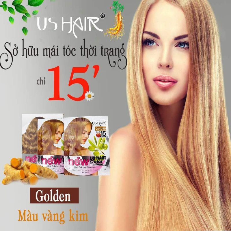 dầu gội thảo dược nhuộm tóc USA US HAIR | BigBuy360 - bigbuy360.vn