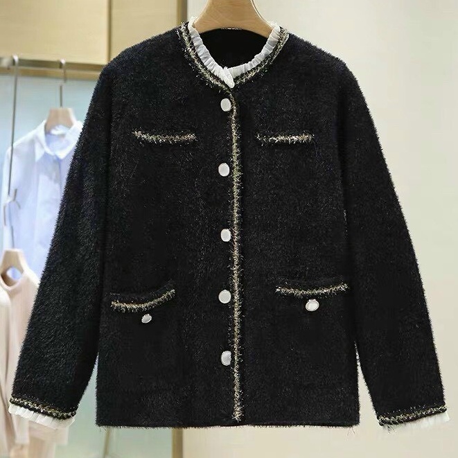 Áo khoác len cardigan lông cừu mềm mịn hàng cao cấp viền thừng sang chảnh phong cách thời trang hàn quốc | BigBuy360 - bigbuy360.vn