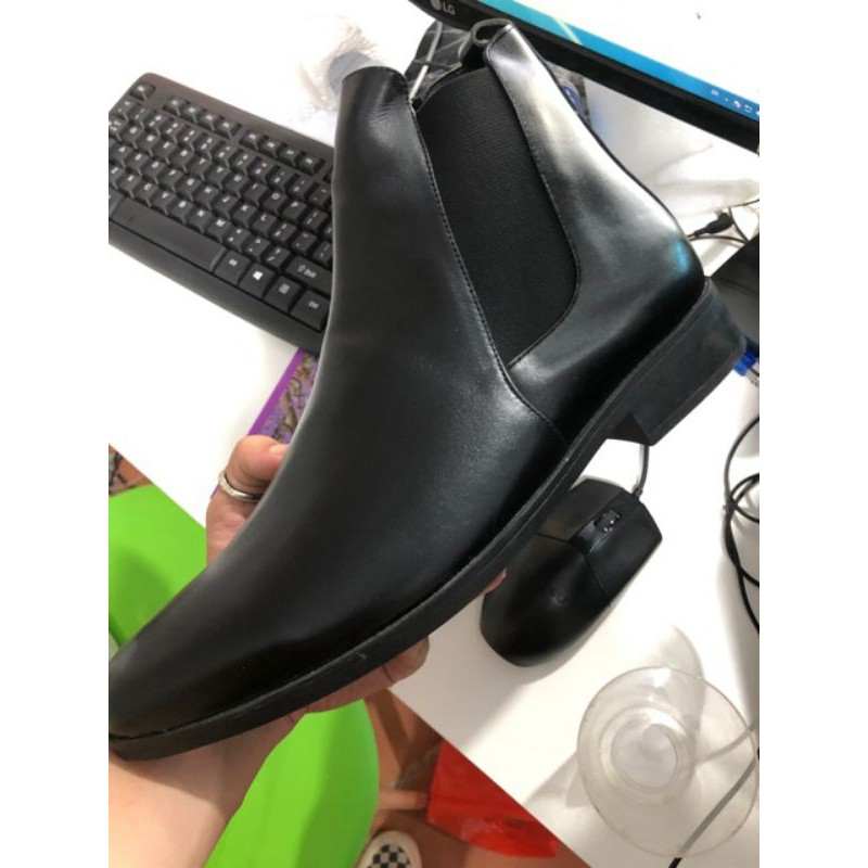 Giày Chelsea Boots Nam Classic Tăng Chiều Cao - Da Bò Siêu Êm