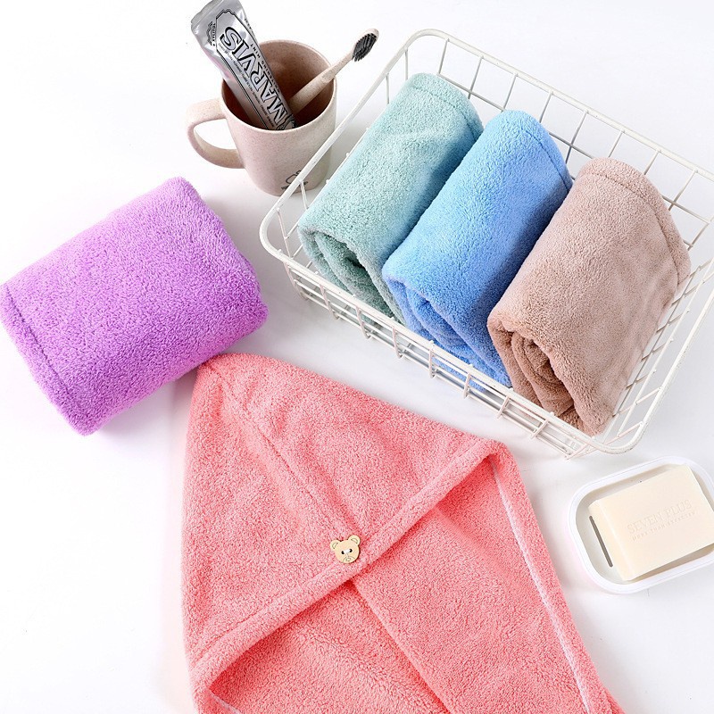 Khăn quấn đầu lau khô tóc siêu tốc  Bằng Sợi Siêu Nhỏ Tiện Dụng F006
