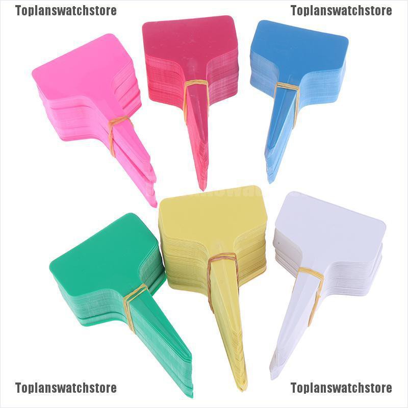 Set 100 Thẻ Nhựa Đánh Dấu Cây Trồng Hình Chữ T Tiện Dụng