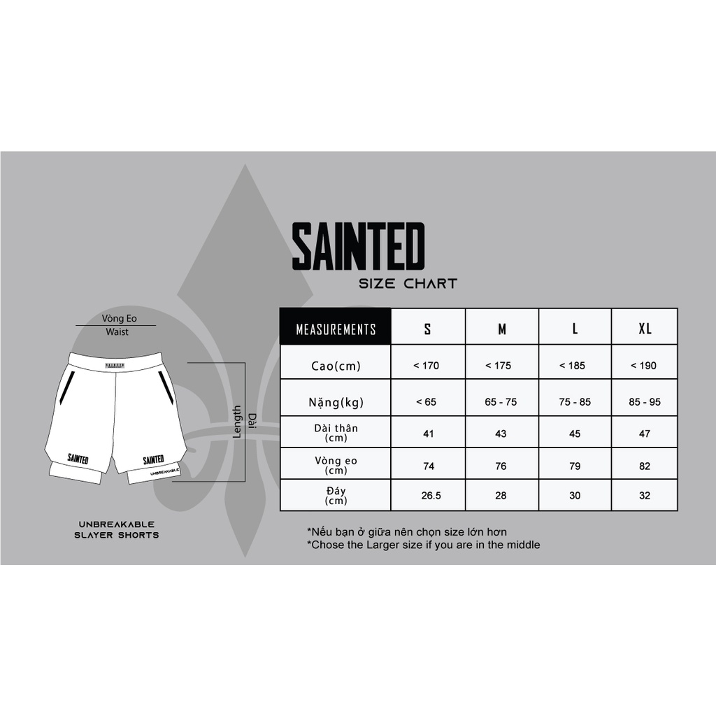 Quần short đùi tập gym 2 lớp nam thể thao chạy bộ UNBREAKABLE Slayer | SAINTED